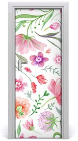 Samolepiace fototapety na dvere poľné kvety 75x205 cm