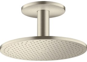 AXOR ShowerSolutions horná sprcha 2jet, priemer 300 mm, s prívodom zo stropu 100 mm, kartáčovaný nikel, 35304820
