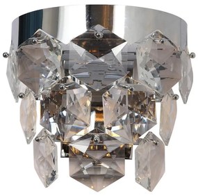 Milagro Krištáľové nástenné svietidlo GRACE 2xE14/40W/230V chróm MI1703