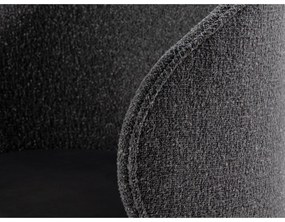 Tmavosivé zamatové kreslo Inez – Micadoni