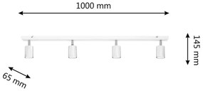 LED Bodové svietidlo TUNE 4xGU10/4,8W/230V matný chróm/biela