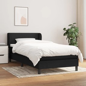 Boxspring posteľ s matracom čierna 100x200 cm látka 3126063