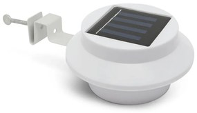 Solárna lampa na odkvap / plot s 3 LED - biela