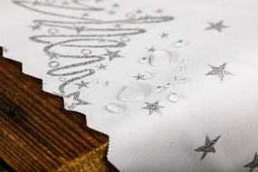 Dekorstudio Luxusný Vianočný behúň na stôl so stromčekmi - strieborný SW6 Rozmer behúňa (šírka x dĺžka): 40x220cm