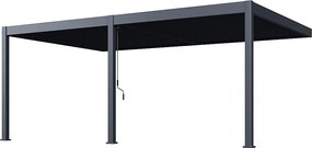 DEOKORK Záhradná hliníková pergola do steny 6x4 m (antracit)