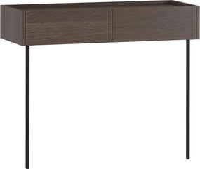 Konzola Dunari 100 cm so zásuvkami a kovovými nohami - dub dunin