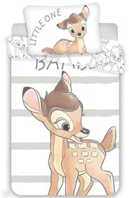 JERRY FABRICS -  Obliečky do postieľky Bambi stripe baby 100/135, 40/60