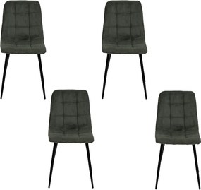 Set - 4 ks Jedálenská stolička AVENBERG ARDEN, zelená