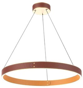 Klausen 142027 - LED Luster na lanku LEATHER LED/47,8W/230V hnedá/oranžová