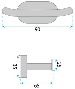 Rea Til, 2-háčik na uteráky, zlatá lesklá, REA-88024