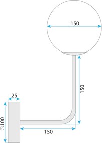 Toolight Toolight, nástenné svietidlo 1xE27, G096-1W, zlatá lesklá, OSW-09721