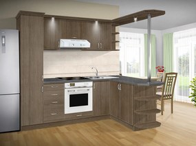 Nabytekmorava Kuchyna s ostrovčekom Bára C farba kuchyne: akát, pracovná doska: s pracovnou doskou