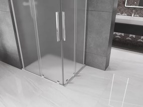 Mexen Velar L Duo, sprchový kút s posuvnými dverami 100 x 90 cm, 8mm sklo námraza, chrómová, 871-100-090-02-33-01