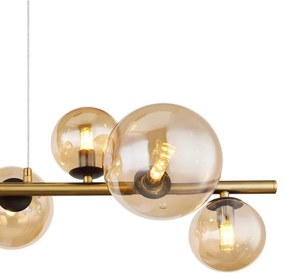 Globo 56135-9H - LED Luster na lanku RIHA 9xG9/3W/230V mosadz