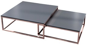 Konferenčný stolík Elements sada 2 ks antracitovej medi