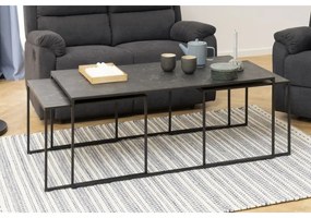 Súprava konferenčných stolíkov ALMA, 3 ks, antracit