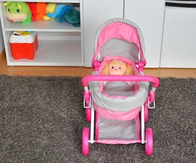 Kočík pre bábiky Alice Prestige ružový