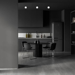 Stropné svietidlo Cyklop, 1x biele kovové tienidlo