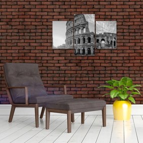 Obraz - Koloseum v Ríme, čiernobiele (90x60 cm)