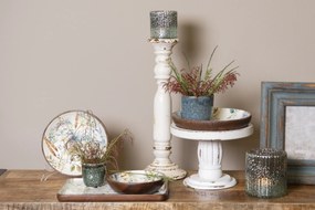Šedo zelený mramorovaný obal na kvetináč S - Ø 11 * 10 cm