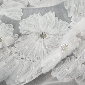 ZÁCLONA NA KRÚŽKOCH EVA MINGE JASMIN2 140X250 CM BIELA