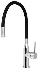 Sapho - Drezová batéria s flexibilným ramienkom SILI čierna/lesklý chróm