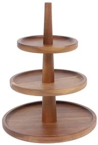 Podnos ACACIA trojposchodový čierny 838687