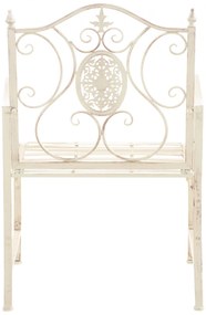 Kovová stolička Punjab s područkami (SET 2 ks) - Krémová antik