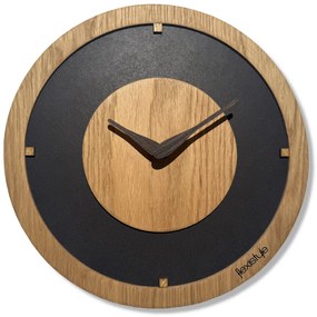 Dekorstudio Drevené hodiny na stenu Oak Flow - dub 30cm