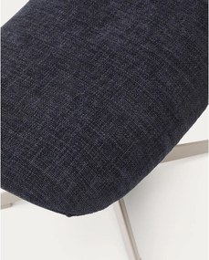 Tmavomodrá ženilková podnožka Teryl – Kave Home