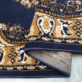 DY Orientálny tmavomodrý koberec Alfa 06 Rozmer: 60x100 cm