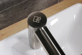 Bezdotykový sušič rúk - tryskový v kombinácii s bezdotykovou batériou Jet Dryer AIRTAP, čierny mat, okrúhly