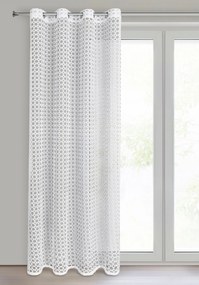 ZÁCLONA NA KRÚŽKOCH CARMEN 140X250 CM BIELA