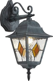 Vintage vonkajšia nástenná lampa čierna s antickou zelenou IP44 - Antigua Down