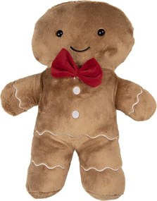 Dekoratívny hnedý vankúš Gingerbread Man - 20*5*35 cm