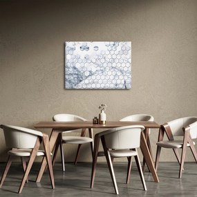 Obraz - Mramorované hexagóny (70x50 cm)