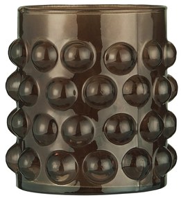 Ib Laursen Sklenený svietnik Bubbles Dark Brown