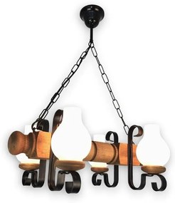 Brilagi - Luster na reťazi RUSTIC 4xE14/40W/230V buk