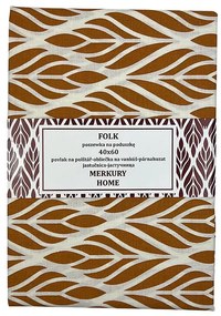 Obliečka Folk ecru/horčicová 40x60 Merkury Home