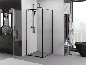 Mexen Exo-BR sprchový kút s otváracími dverami 90 x 90 cm, transparentný, čierny - 8181-090-090-70-00