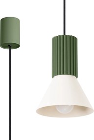 Závesné svietidlo Estria, 1x biele kovové tienidlo, og