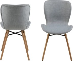 Sada 2 svetlosivých jedálenských stoličiek Actona Batilda