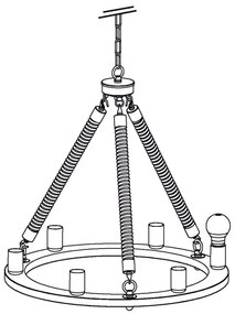 Eglo 49694 - Závesný luster na reťazi FINDLAY 6xE27/60W