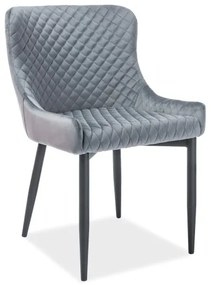 Jedálenská stolička  COLIN B VELVET Farba: Čierna