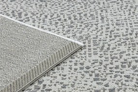 Koberec FLAT SISAL 48832367 Kruhy, bodky  krémovo  / sivý