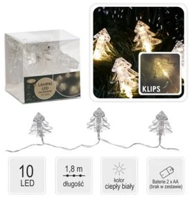 Bestent Svetielka na baterky 10LED 1,8m teplá biela Tree