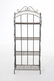 Kovová polica regál Anja - Bronzová