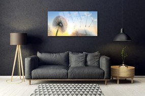 Skleneny obraz Púpava kvety 140x70 cm