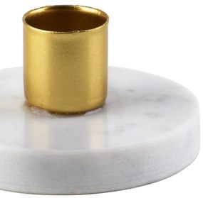 Svietnik Cedric Marble 7,5 cm zlatý/biely