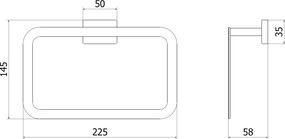 Mexen príslušenstvo, ARNO držiak na uterák, biela, 7020732-20